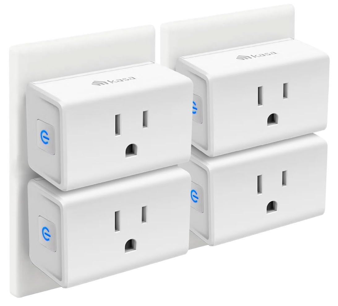 TP-Link Kasa Smart Plug Mini 15A, Smart Home Wi-Fi Outlet Works with Alexa, Google Home & IFTTT, No Hub Required, UL Certified, 2.4G WiFi Only, 4-Pack(EP10P4) , White - TP-Link - 