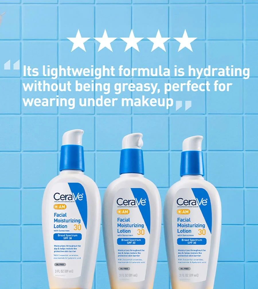 CeraVe AM Facial Moisturizing Lotion SPF 30 - View image 6