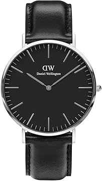Daniel Wellington Classic Men’s Watch - 36mm - 40mm Case, Japanese Quartz Movement, Leather Strap, Water Resistant, Analog Watch for Men - Sheffield - Daniel Wellington - 