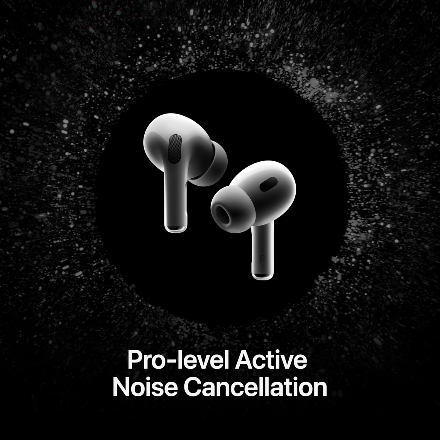 AirPods Pro (2nd Generation) Wireless Ear Buds with USB-C Charging, Up to 2X More Active Noise Cancelling Bluetooth Headphones, Transparency Mode, Adaptive, Personalized Spatial Audio, White - View image 6
