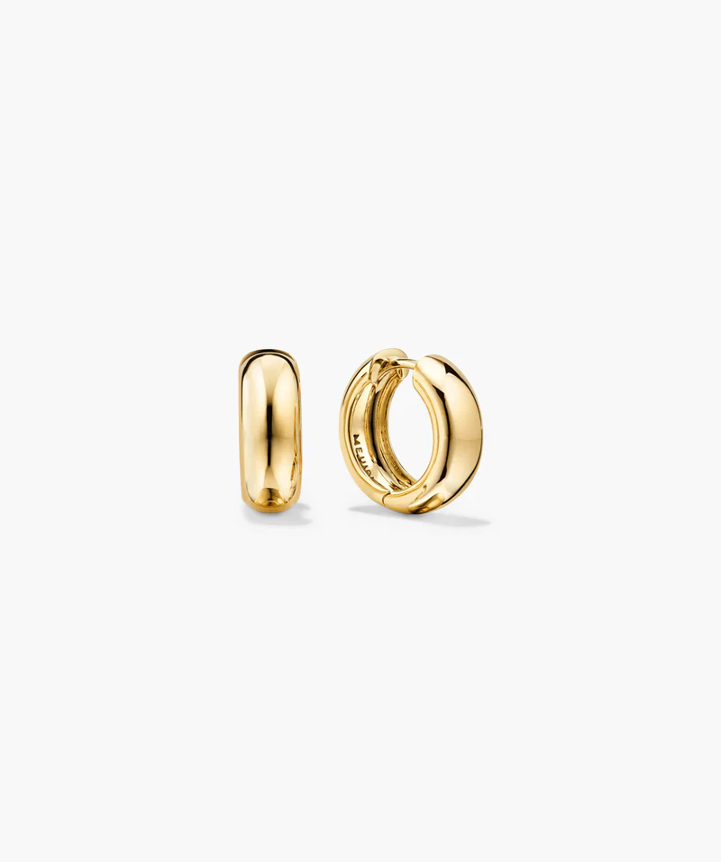 Mejuri Plush Small Hoops 14K Yellow Gold - Mejuri - 