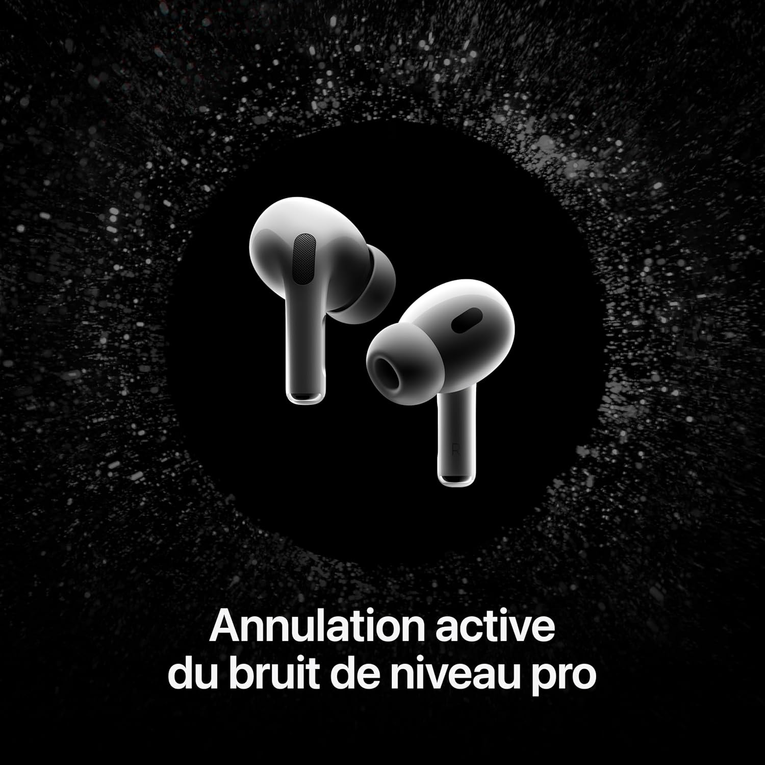 AirPods Pro (2nd Generation) Wireless Ear Buds with USB-C Charging, Up to 2X More Active Noise Cancelling Bluetooth Headphones, Transparency Mode, Adaptive, Personalized Spatial Audio, White - View image 4