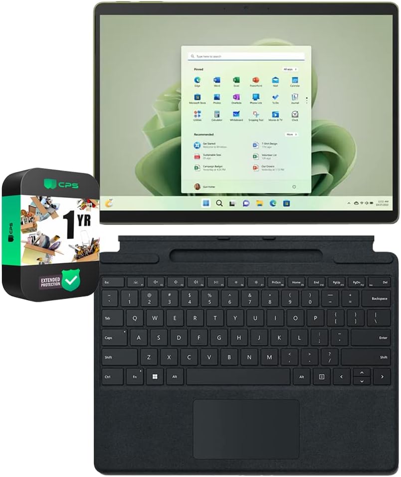 Microsoft Surface Pro 9 13" Touch Tablet, Intel i7, 16GB/256GB, Forest Bundle Surface Pro Signature Mechanical Keyboard, Black and 1 YR CPS Enhanced Protection Pack - View image 9