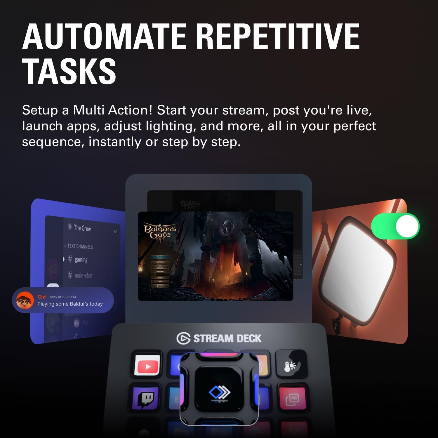 Elgato Stream Deck MK.2 – Studio Controller, 15 macro keys, trigger actions in apps and software like OBS, Twitch, ​YouTube and more, USB, works with Mac and PC - View image 8