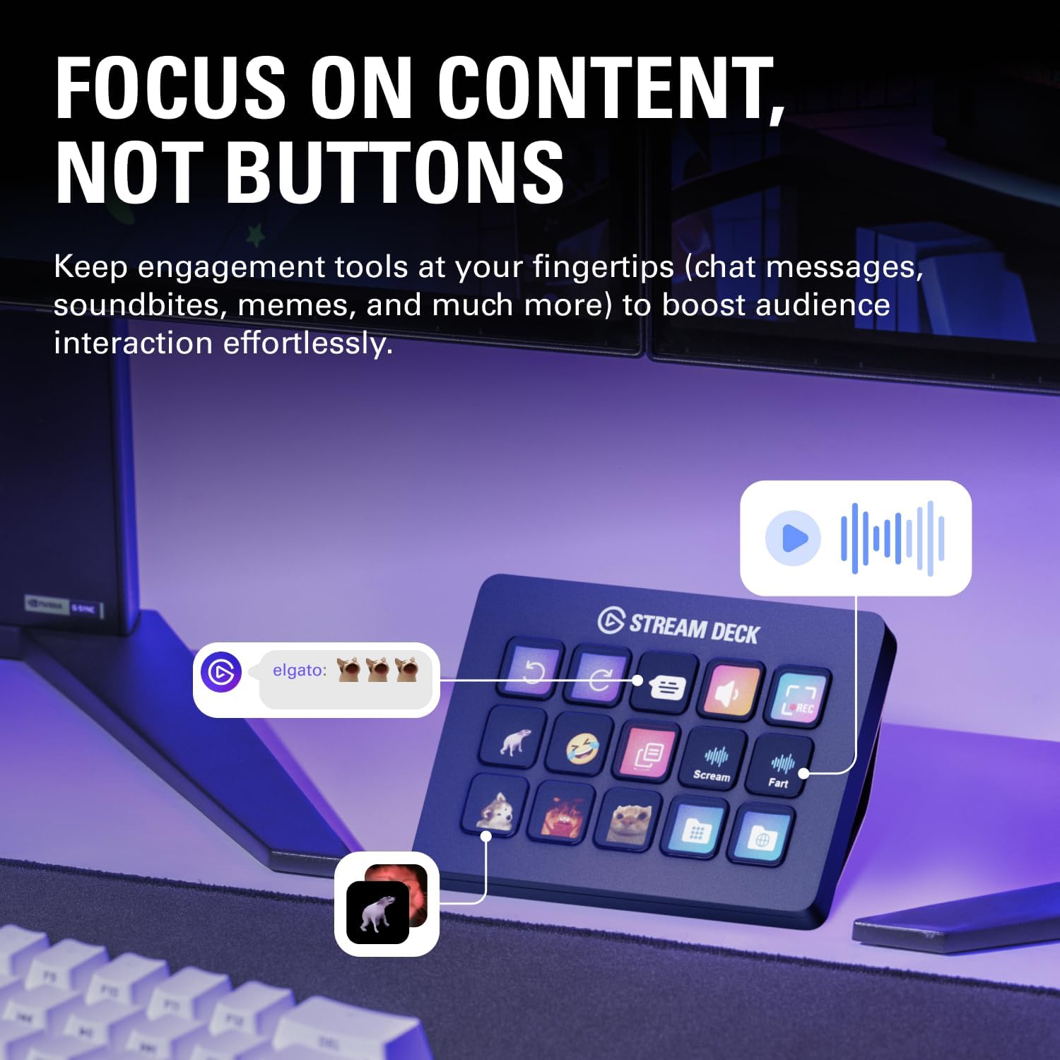 Elgato Stream Deck MK.2 – Studio Controller, 15 macro keys, trigger actions in apps and software like OBS, Twitch, ​YouTube and more, USB, works with Mac and PC - View image 6
