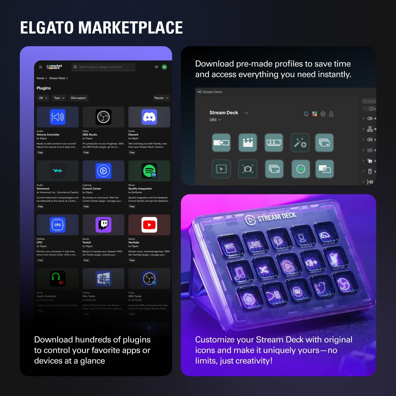 Elgato Stream Deck MK.2 – Studio Controller, 15 macro keys, trigger actions in apps and software like OBS, Twitch, ​YouTube and more, USB, works with Mac and PC - View image 4