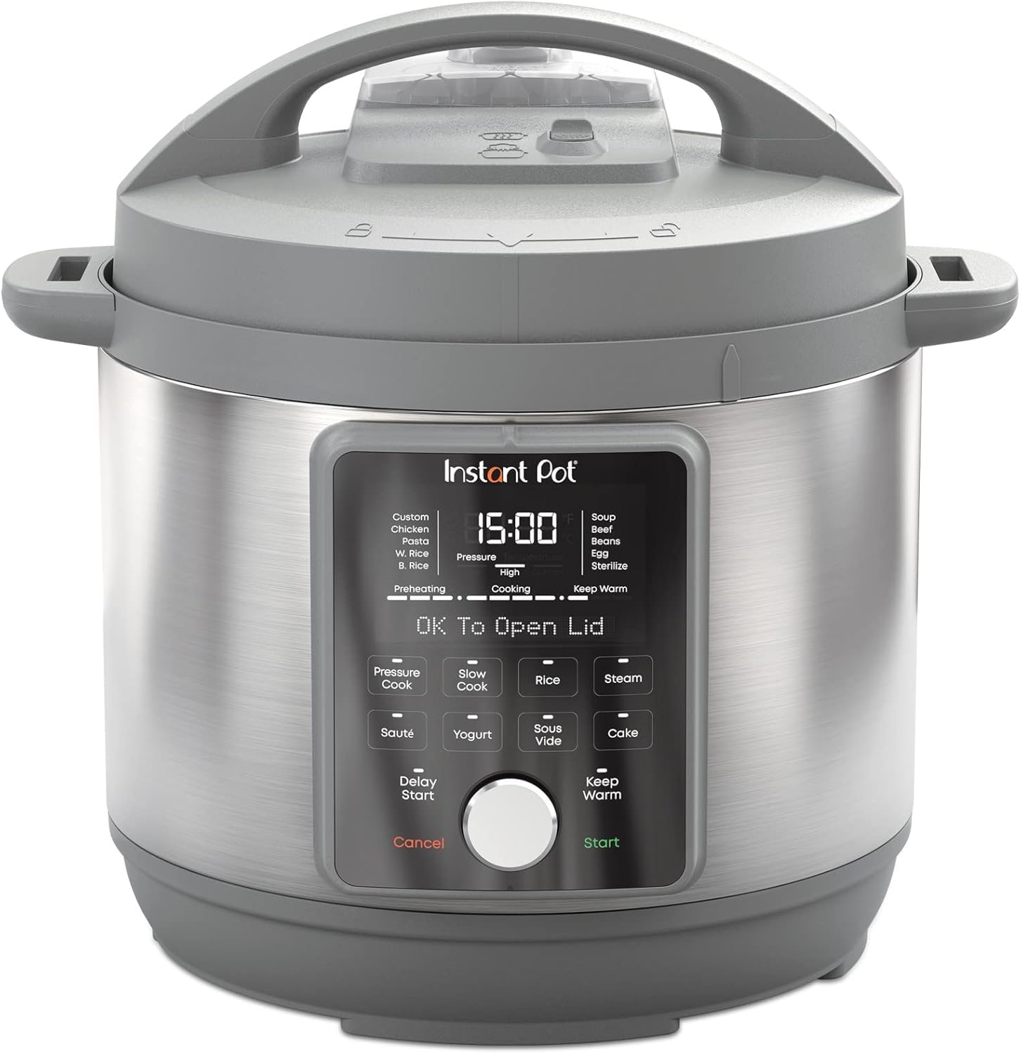Instant Pot, 6-Quart Whisper Quiet 9-in-1 Electric Pressure Cooker, Slow Rice Steamer, Sauté, Yogurt Maker, Warmer & Sterilizer, Free App with 800+ Recipes, Stainless Steel - Instant Pot - 
