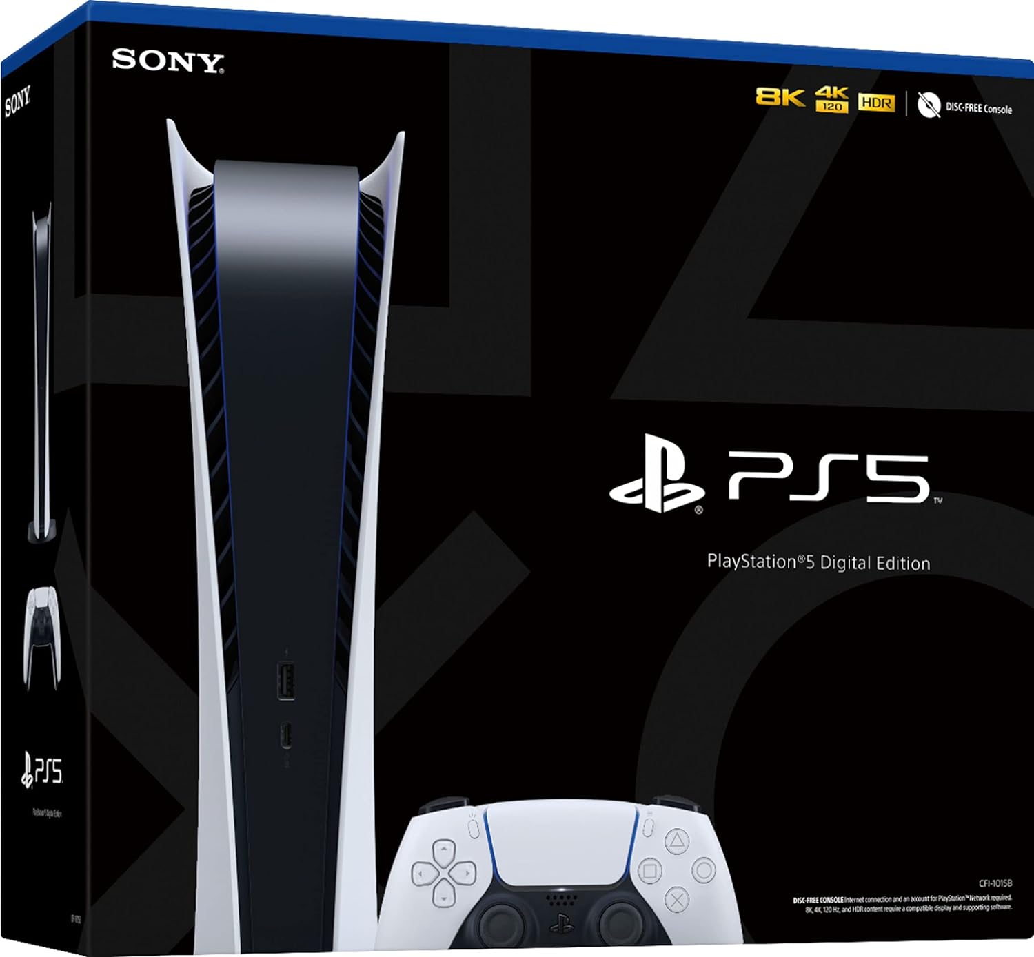 Sony PlayStation 5 Disc Edition PS5 Gaming Console, 16GB GDDR6 Memory, Ultra-High Speed 825GB SSD, 4K UHD Blu-Ray, WiFi 6, Bluetooth 5.1, 120Hz 8K Output - View image 2