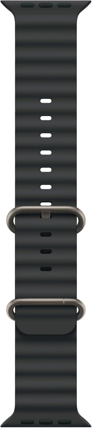 Apple Watch Band - Ocean Band (49mm) - Black with Natural Titanium Finish - Regular - Apple - 